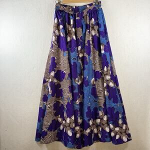 Satsuma Womens Artisian Boho Full Maxi Skirt Sz M Ethnic Tribal Vibrant Belted
